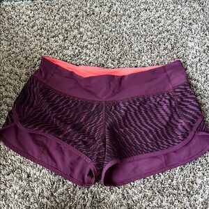 Women's Purple Patterned Lululemon Speed Up Shorts
